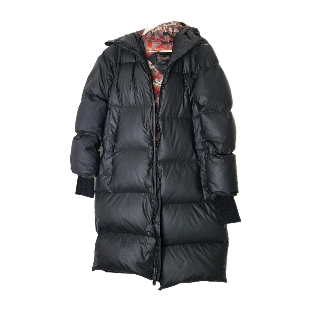 Pendelton Down Filled Black Long Puffer Waterproof‎ Jacket Womens Size Medium